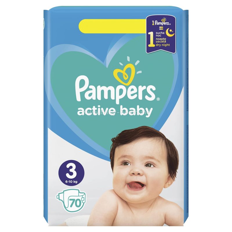 Scutece PAMPERS active baby 3 N1 din 70 (6-10 kg)