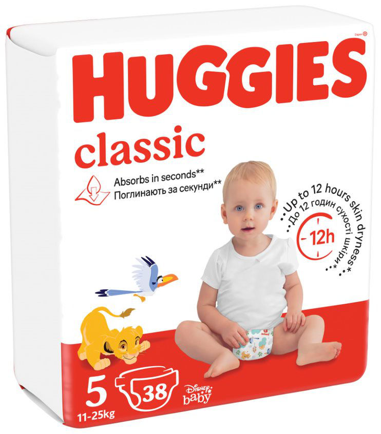 Scutece Huggies Classic 5 N1 din 38 (11-25 kg)