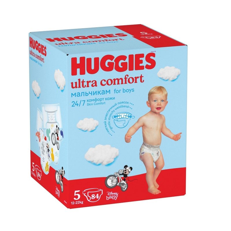 Scutece Huggies Ultra Comfort pt Baieti 5 N1 din 84 (12-22kg)