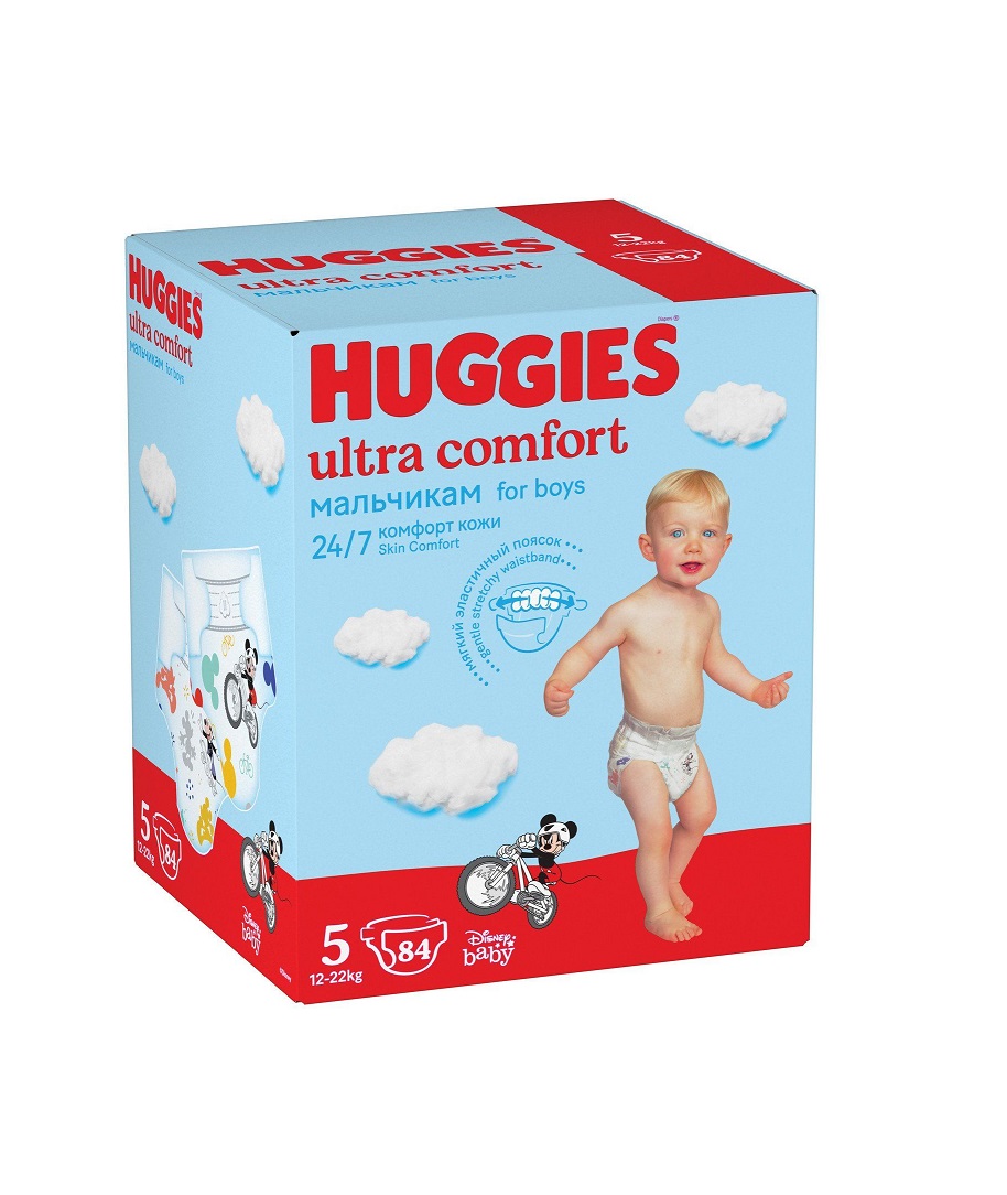 Scutece Huggies Ultra Comfort pt Baieti 5 N1 din 84 (12-22kg)