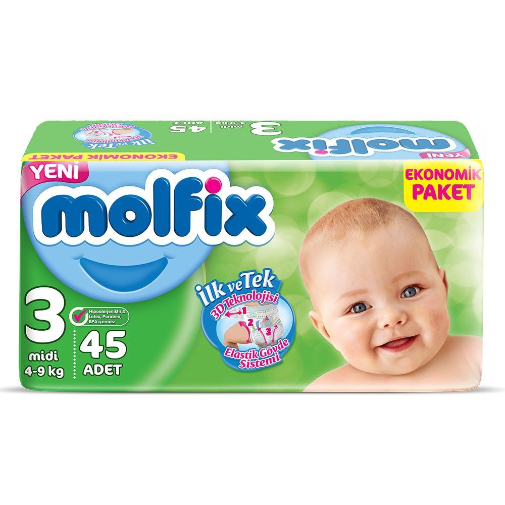Scutece Molfix 3 Midi N1 din 45 (4-9)