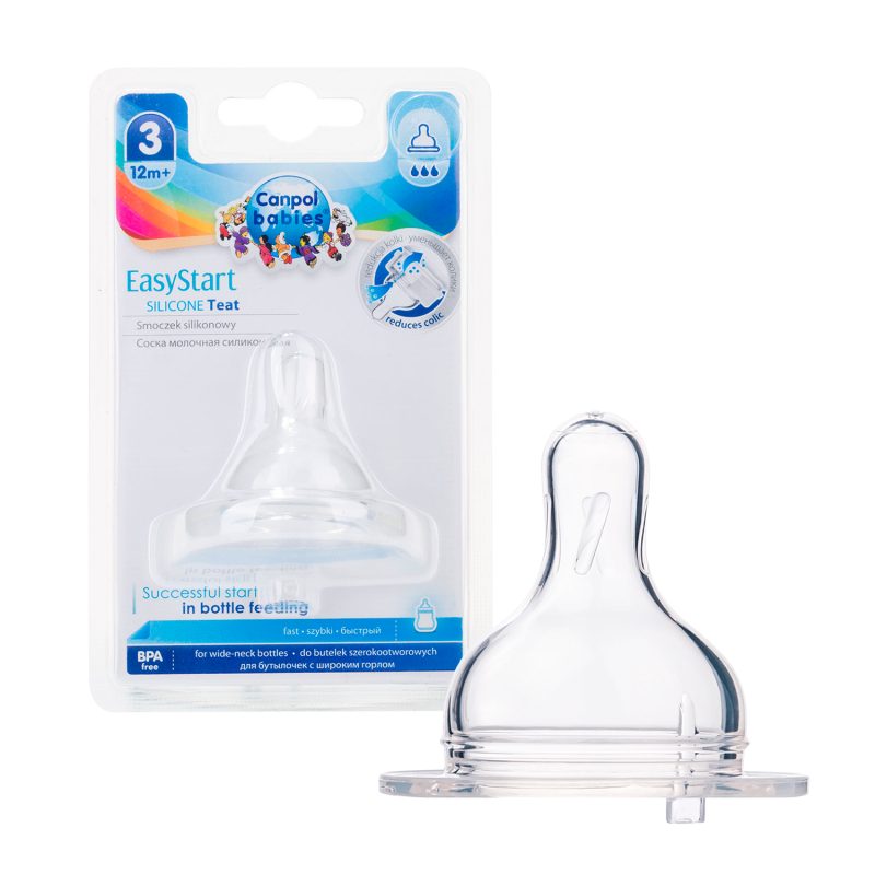 Tetina Canpol EasyStart silicon N3 anticolica (12luni+) (21/722)